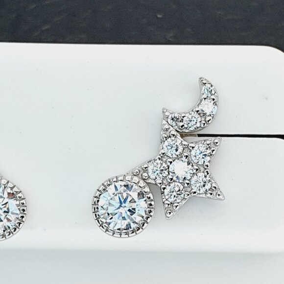 "925 sterling silver luxury CZ earrings for women/girls, Best for gift, RJUS2214 - Picture 2 of 10